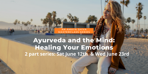 Ayurveda and the Mind 2 part Masterclass Sat June 12 & Wed June 23rd